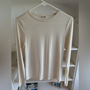 Open Edit Women's Cream Long Sleeve Top